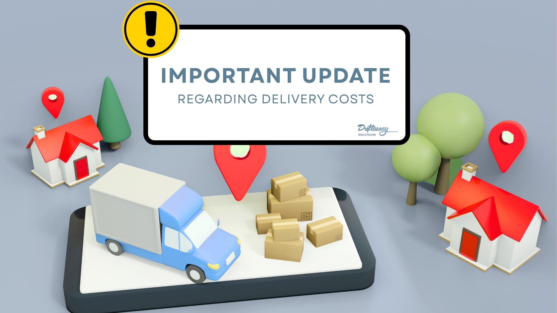 Delivery Fee Increase | Driftaway Beds & Foam Factory SA