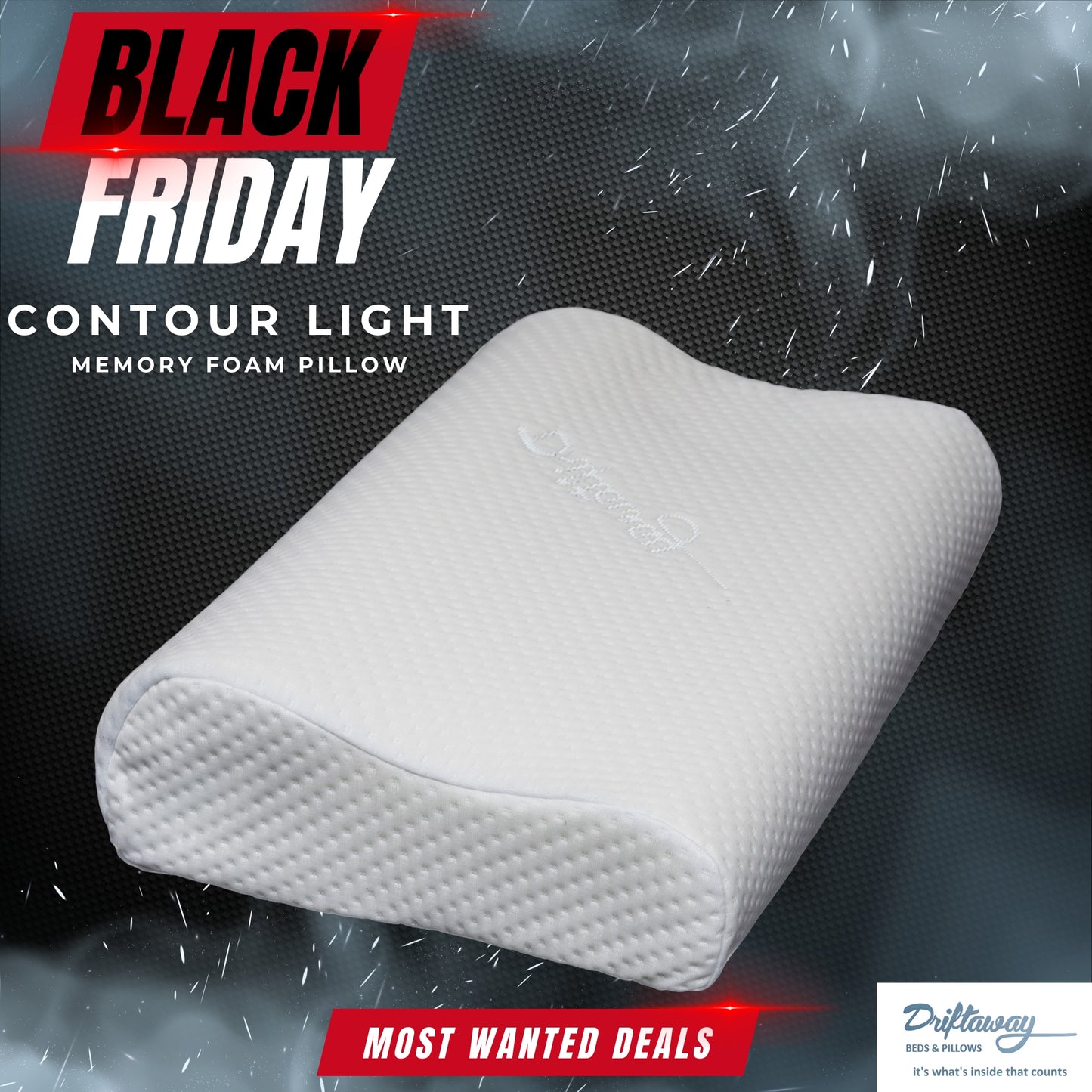 Contour Light Memory Foam Pillow - Black Friday Most Wanted